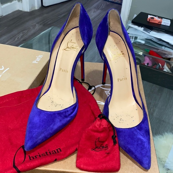 VELVET PURPLE IRIZA LOUBOUTIN USED - Picture 1 of 9